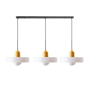 Pendelleuchte Esstisch – Moderne Deckenlampe mit 3 farbigen Glasschirmen