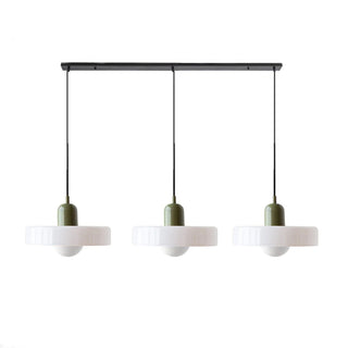 Pendelleuchte Esstisch – Moderne Deckenlampe mit 3 farbigen Glasschirmen
