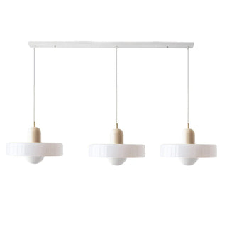 Pendelleuchte Esstisch – Moderne Deckenlampe mit 3 farbigen Glasschirmen