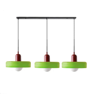 Pendelleuchte Esstisch – Moderne Deckenlampe mit 3 farbigen Glasschirmen