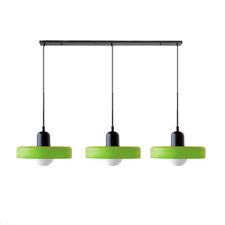 Pendelleuchte Esstisch – Moderne Deckenlampe mit 3 farbigen Glasschirmen