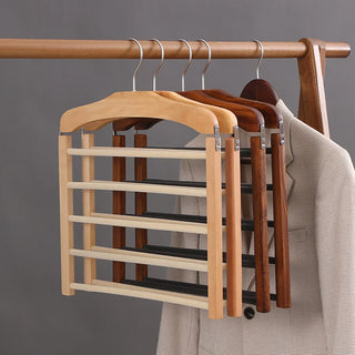 Moderner platzsparender Holz-Hosenständer