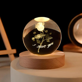 Fesselnde 3D-Planeten-Kristallkugel Lampe