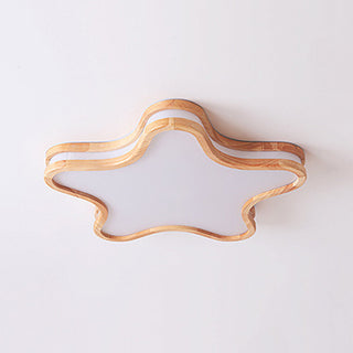 Moderne Holz Wolken und Stern Deckenlamp