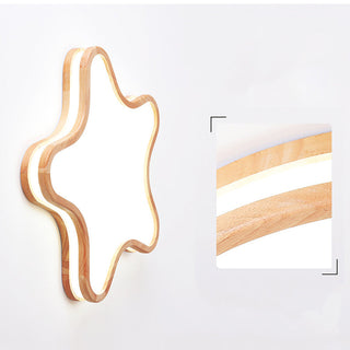 Moderne Holz Wolken und Stern Deckenlamp