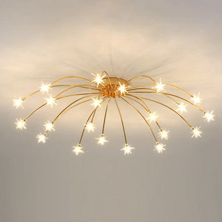 Elegante Sternförmige Glas Deckenleuchte