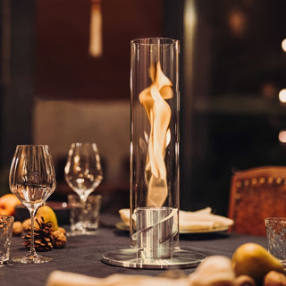 Dekorativer Glas-Tischkamin für den Innenbereich mit Bioethanol