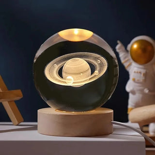 Fesselnde 3D-Planeten-Kristallkugel Lampe