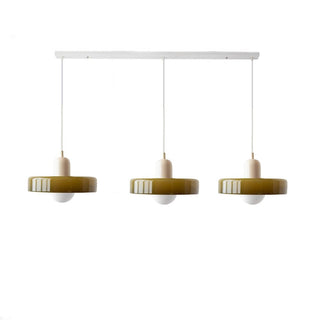 Pendelleuchte Esstisch – Moderne Deckenlampe mit 3 farbigen Glasschirmen
