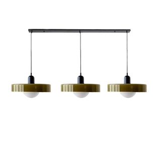 Pendelleuchte Esstisch – Moderne Deckenlampe mit 3 farbigen Glasschirmen