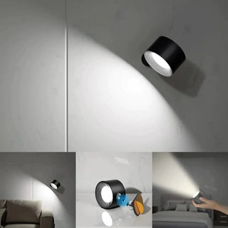 Moderne LED-Wandleuchte 360° drehbar Akku