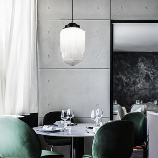 Wohnzimmer Geometrisches Milchglas Pendelleuchte