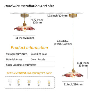 Eleganter Mid-Century Retro Glaskronleuchter mit Blumenform