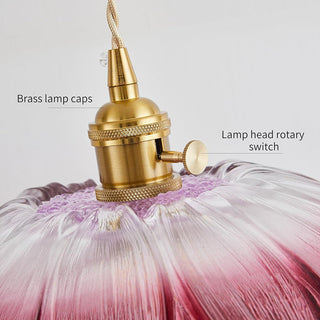 Eleganter Mid-Century Retro Glaskronleuchter mit Blumenform