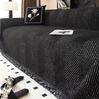 Elegant Herringbone Couch Cover Easy‑Care Furniture Shield - Image 6