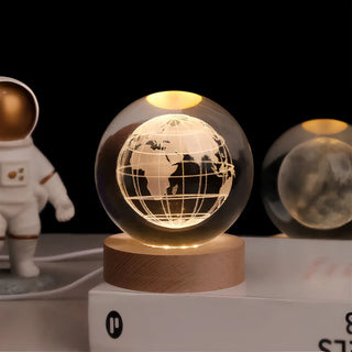 Fesselnde 3D-Planeten-Kristallkugel Lampe