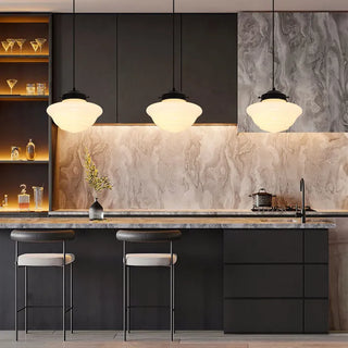 Wohnzimmer Geometrisches Milchglas Pendelleuchte