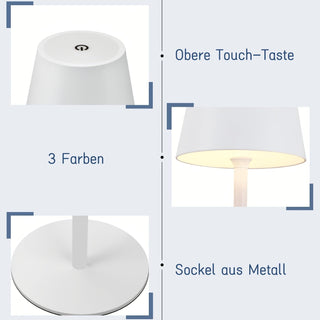 Moderne Kabellose LED-Touch-Tischlampe
