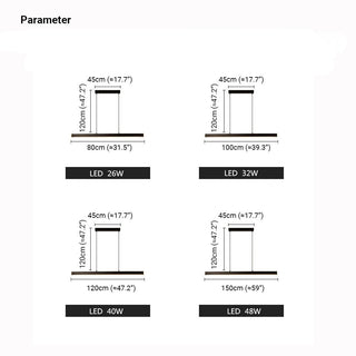 Elegante Lineare LED Pendelleuchte Esszimmer Edge Moderne