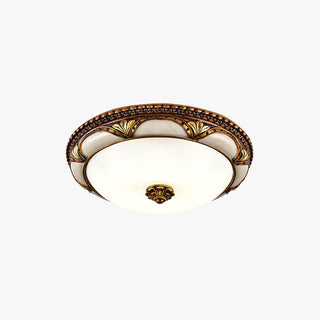 Klassische runde LED Deckenleuchte mit Blumenmuster