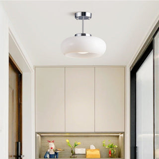 LED Deckenleuchte aus getöntem Glas, modern, fest montiert