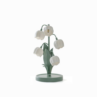 Künstlerische Orchideenmotiv Tischlampe