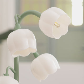 Künstlerische Orchideenmotiv Tischlampe
