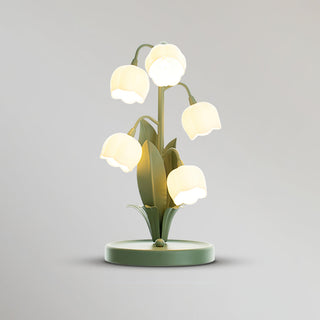 Künstlerische Orchideenmotiv Tischlampe