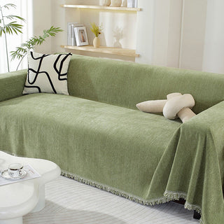Herringbone Sofa Throw Soft Textured Blanket with Tassels - Image 6