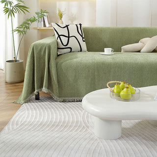 Herringbone Sofa Throw Soft Textured Blanket with Tassels - Image 8