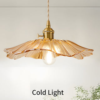 Eleganter Mid-Century Retro Glaskronleuchter mit Blumenform