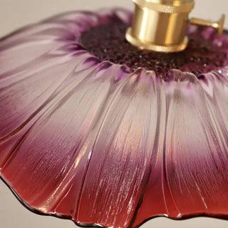 Eleganter Mid-Century Retro Glaskronleuchter mit Blumenform