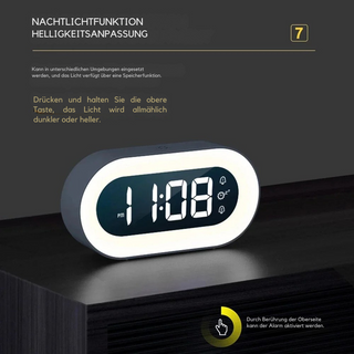 LED Lichtwecker Digitaler Wecker mit Nachtlicht