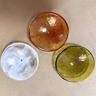 Dekorativer Amber Mid-Century Retro Glaskronleuchter