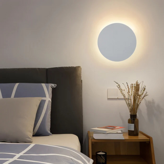 Moderne LED-Wandleuchte Rund mit Halo-Effekt für Innenräume