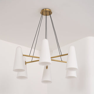 Eleganter Glas-Kronleuchter mit mehreren Köpfen