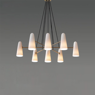 Eleganter Glas-Kronleuchter mit mehreren Köpfen