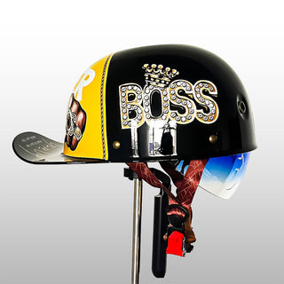Retro Motorrad Halbschalenhelm im Baseballcap-Stil