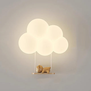 Helle LED-Wolken Wandleuchte für Kinder