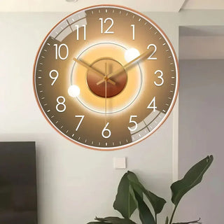 LED Wanduhr Modern mit Beleuchtung – Große Wohnwand Uhr für Wohnzimmer, Büro