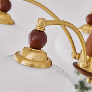 Moderner Mid-Century Retro Glaskronleuchter mit Warmem Licht