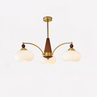 Moderner Mid-Century Retro Glaskronleuchter mit Warmem Licht