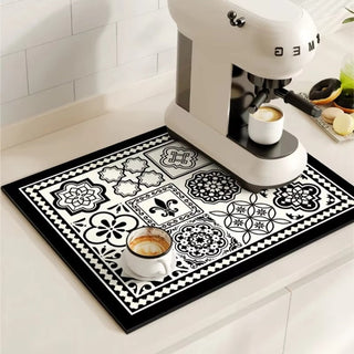 Coffee Bar & Sink Mat Absorbent & Stylish Pattern