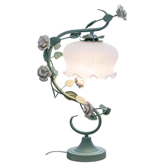 Romantische Nachttischlampen Glas Rose