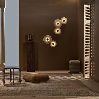 Künstlerische Alabaster Mehrfach-Wandleuchte