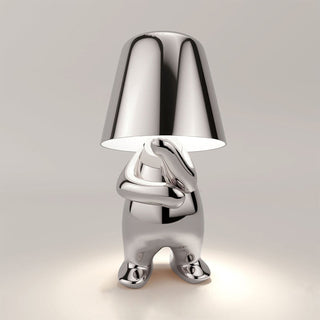 Moderne Skulpturale Goldene Nachttischlampe