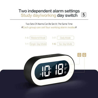 Digital Sunrise Alarm Clock LED Time Display and Night Light - Image 2