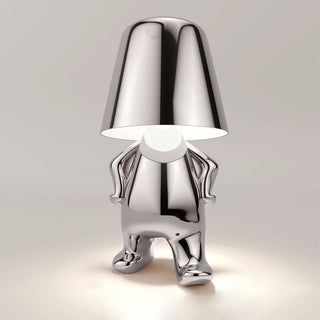 Moderne Skulpturale Goldene Nachttischlampe