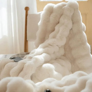 Reversible Bubble Pattern Blanket Cozy All-Season Home Throw - Image 9