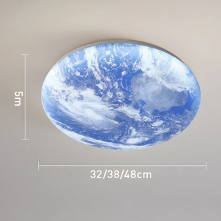 LED Deckenleuchte Mond – Runde Deckenlampe im Blau Mond-Design